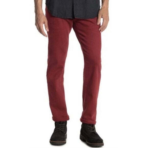 nwot AG ADRIANO GOLDSCHMIED Pants Jeans 36 Maroon”Tellis”Modern Slim”Stretch